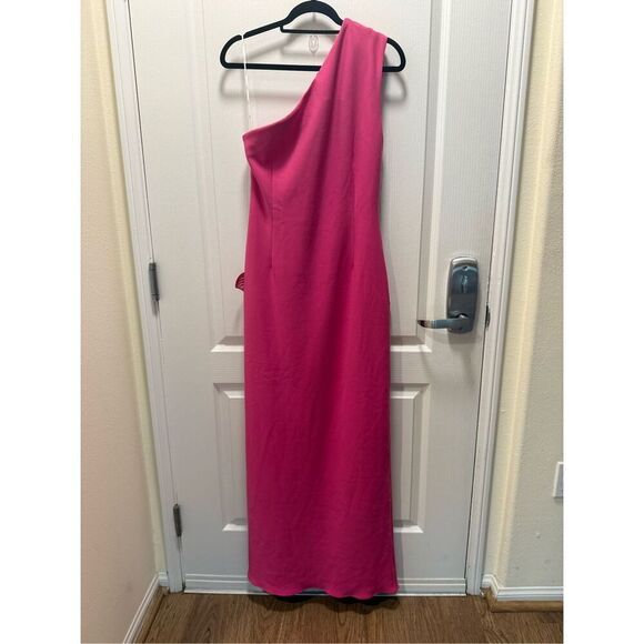 ELLIATT Janelle One Shoulder Gown Pink Cocktail Dinner Date Wedding size XL NWT - Picture 6 of 7